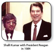 Shalli Kumar with President Reagan