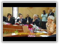 Congressman Schock introducing Mr. Shalabh (Shalli) Kumar as a Great US Ambassador at Large to India